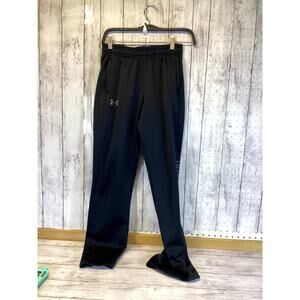 Under Armour Boys Black Athletic Pants Straight Leg Youth Large